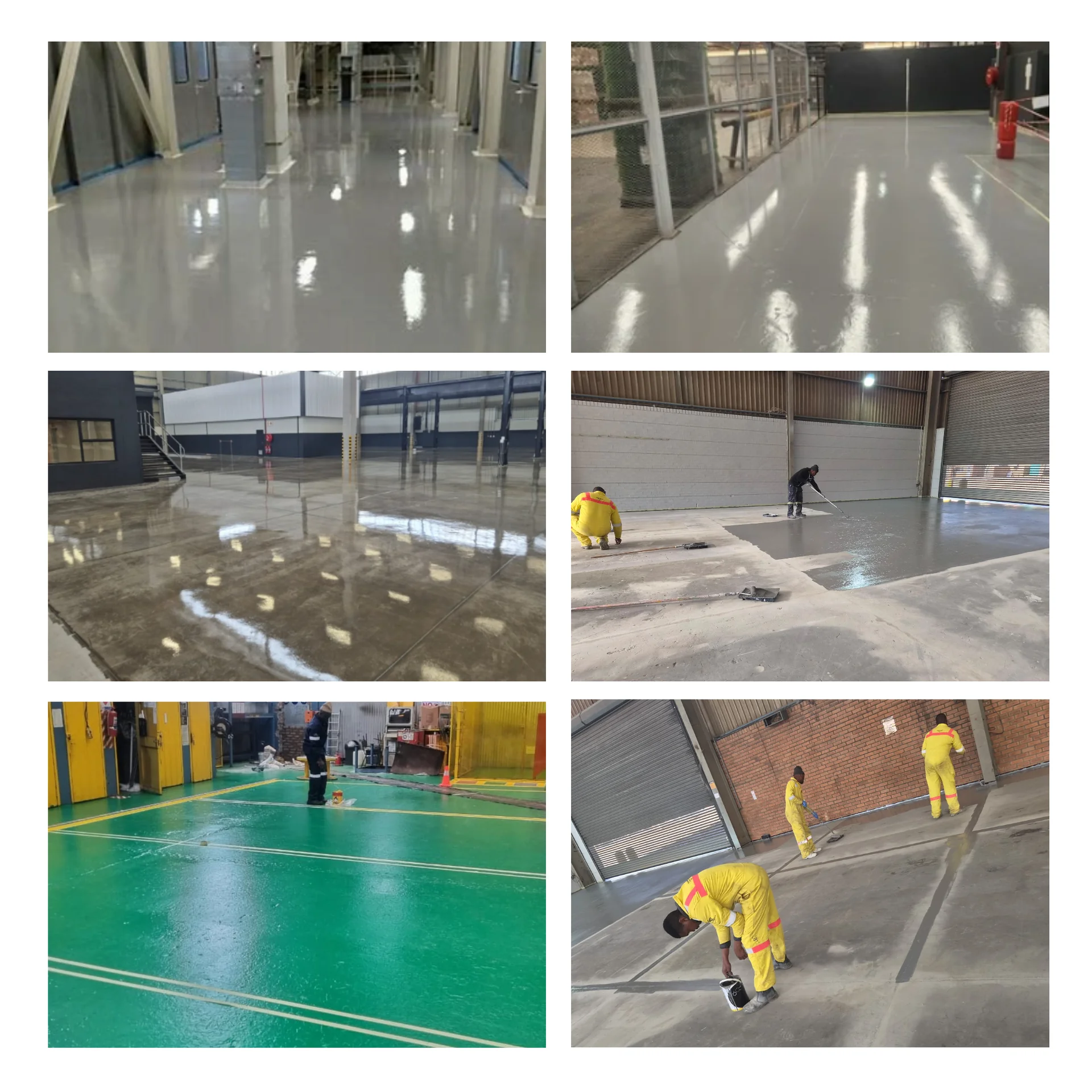 Epoxy floor coating industrial warehouse
