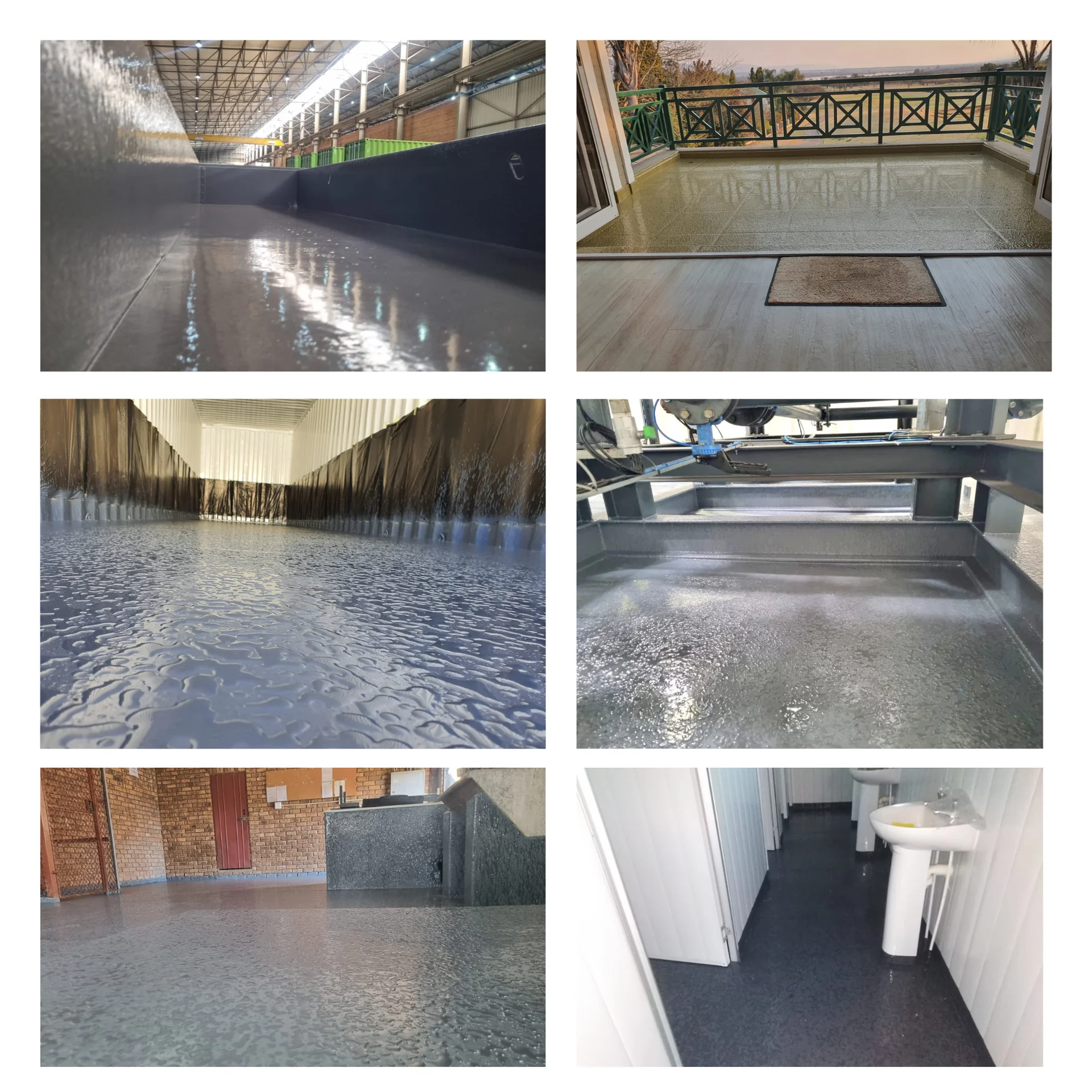 Industrial chemical resistant flooring coating tank lining